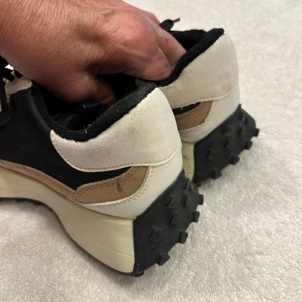 Steve Madden Black and Brown Sneakers with Suede and Leather - Picture 3 of 8